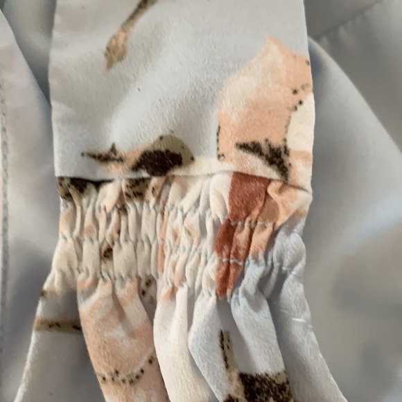 👗 Fleur Bleve Dress Blue Floral Sleeveless rouched mini Roomy Medium - Picture 10 of 10